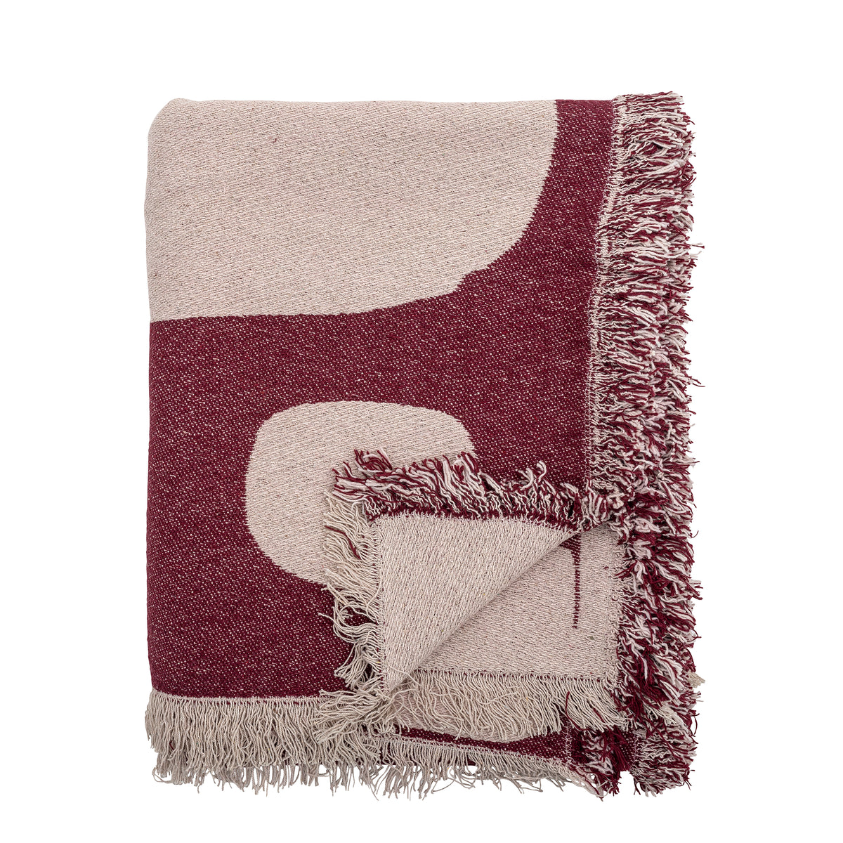 Olica Plaid, Rouge, Coton recyclé