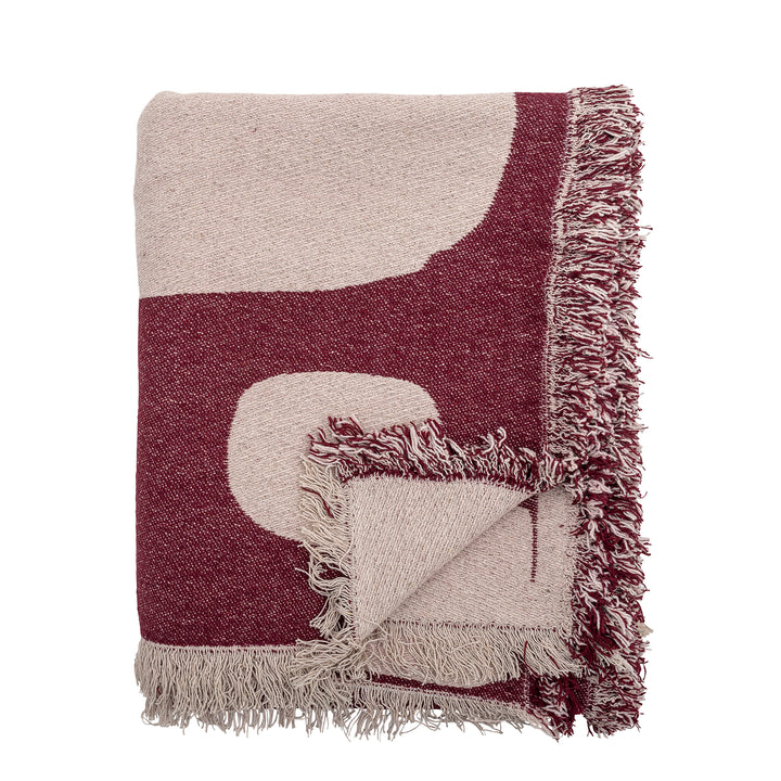 Olica Plaid, Rouge, Coton recyclé