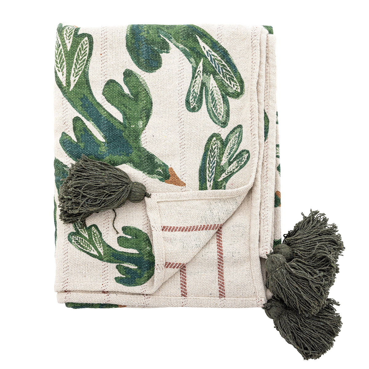 Birdliva Plaid, Multicolore, Coton recyclé
