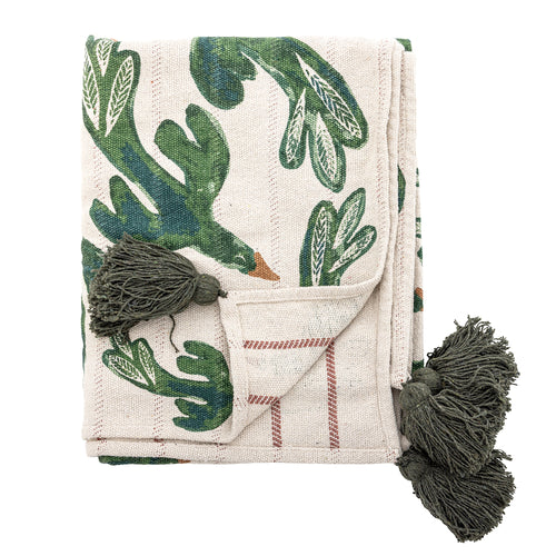 Birdliva Plaid, Multicolore, Coton recyclé