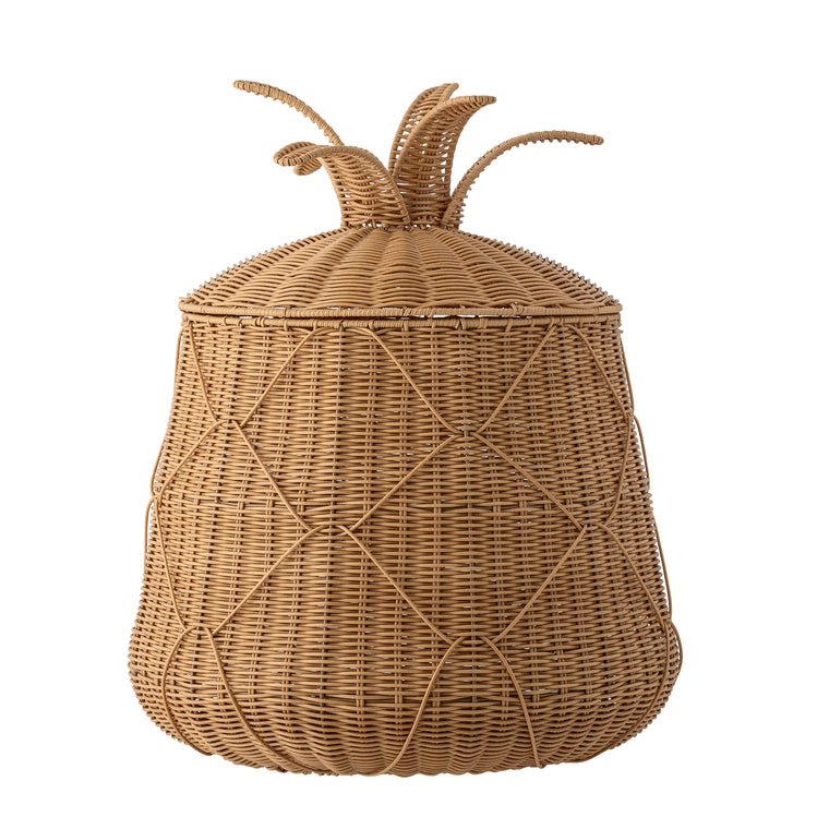Anann Panier avec couvercle, Nature, Polyrattan