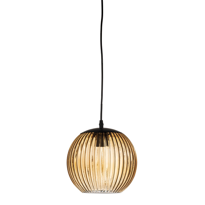 Sybia Lampe à suspension, Marron, Verre