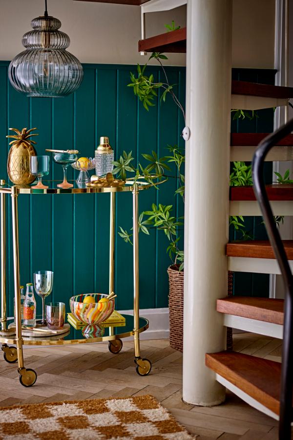 Fine Table de bar, Or, Verre