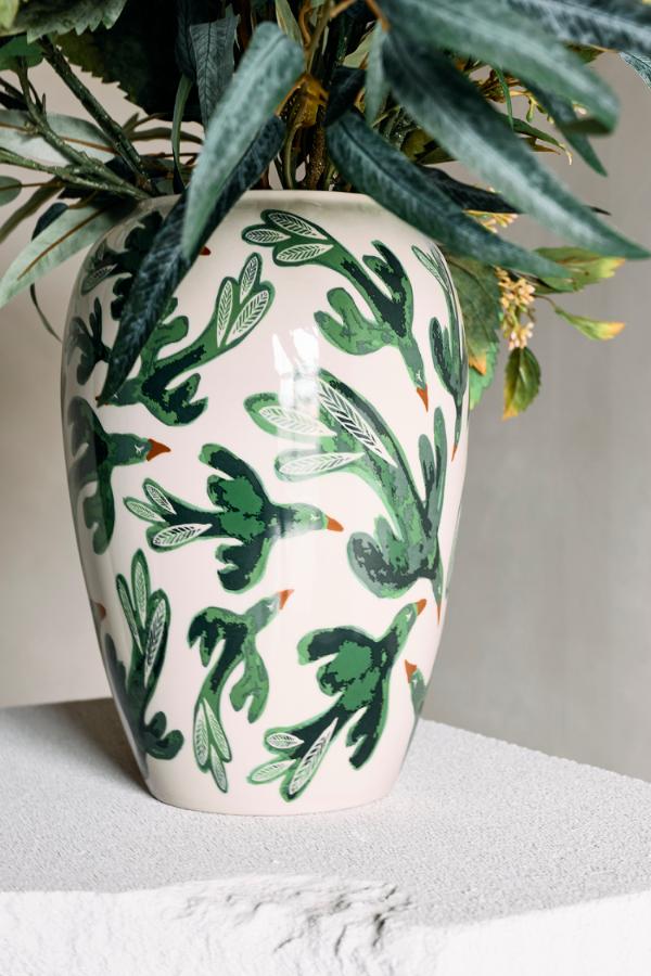 Birdliva Vase, Multicolore, Grès