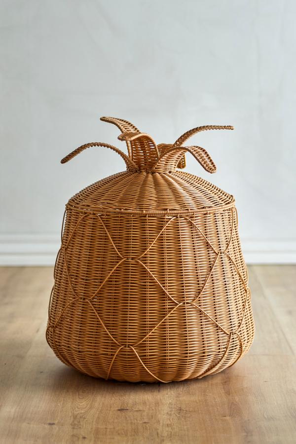 Anann Panier avec couvercle, Nature, Polyrattan