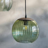 Sybia Lampe à suspension, Verte, Verre