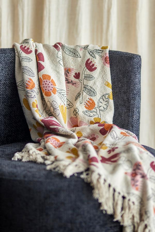 Vivielle Plaid, Multicolore, Coton recyclé