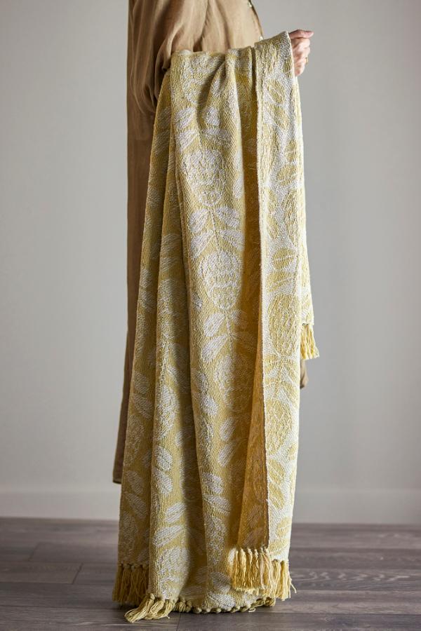 Pratello Plaid, Jaune, Coton recyclé