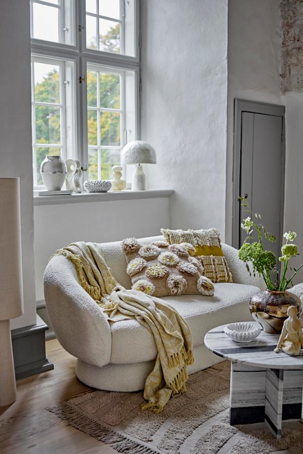 Pratello Plaid, Jaune, Coton recyclé