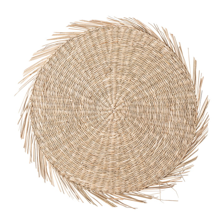 Set de table rond Ilsa Bloomingville en herbier marin naturel, diamètre 38 cm