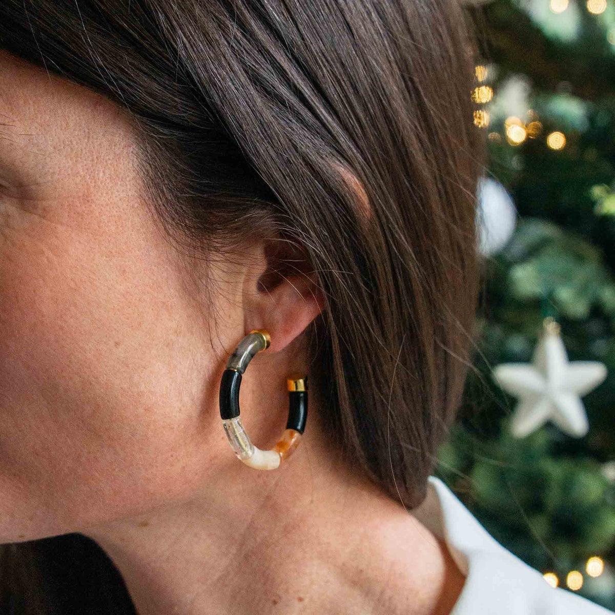 Boucles d’oreilles Bola Black Night