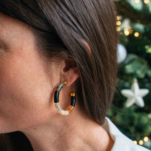Boucles d’oreilles Bola Black Night