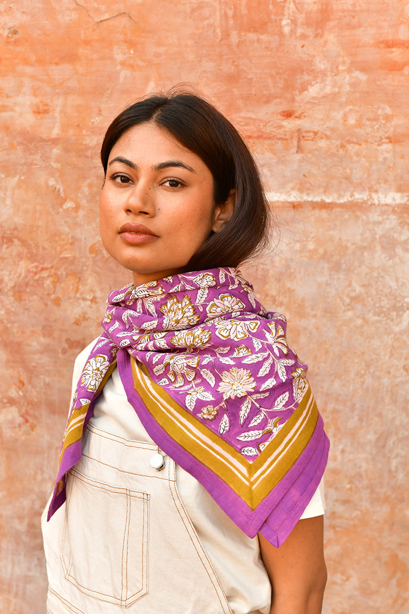 Grand foulard CARTHAGE Violet — Byzantine