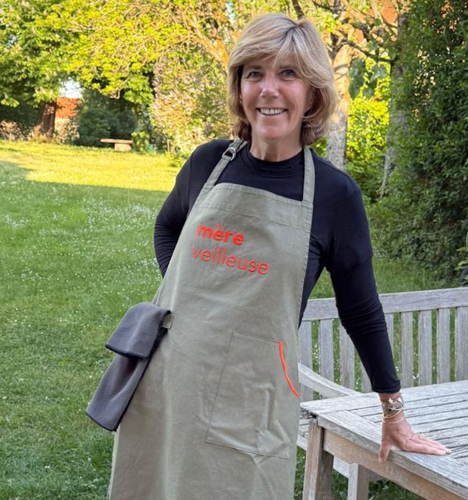 Le Tablier Brodé - Kaki - « Mère Veilleuse »