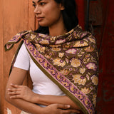 Grand foulard N°114 Kaki — Byzantine