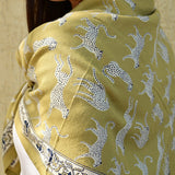 Grand foulard FAUVE Noix — Byzantine