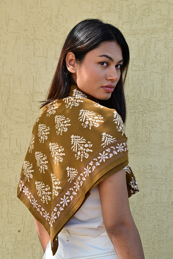 Grand foulard GALATIE Tabac — Byzantine