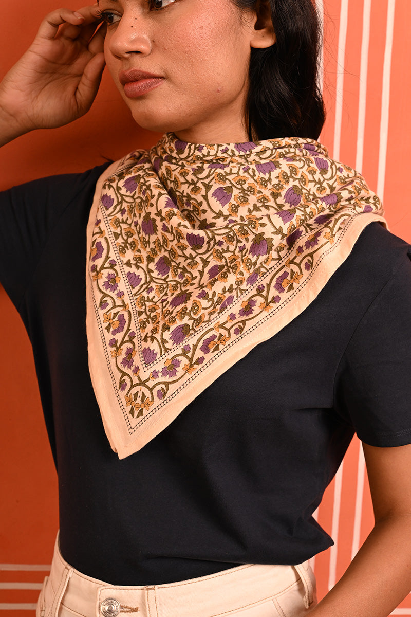 Grand foulard TULIPA Bleu — Byzantine