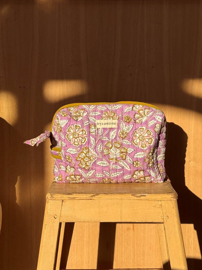 Trousse de toilette femme XL - Carthage Lilas — Byzantine