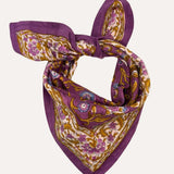 Petit foulard HALICARNASSE Prune — Byzantine