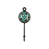 Patère murale multicolore turquoise