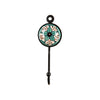 Patère murale multicolore turquoise