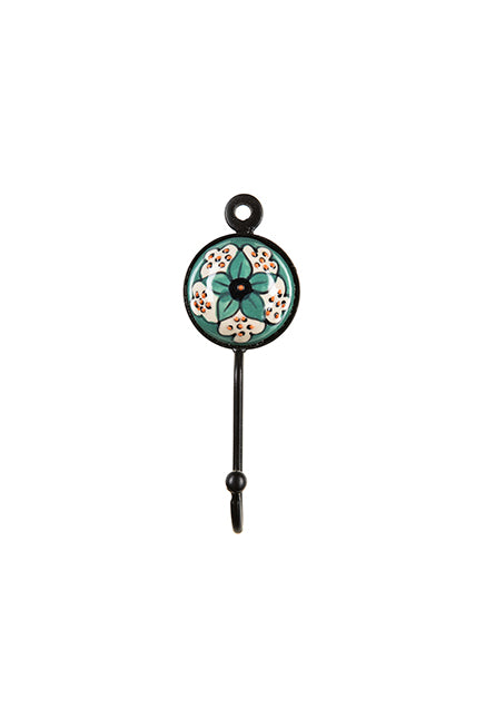 Patère murale multicolore turquoise