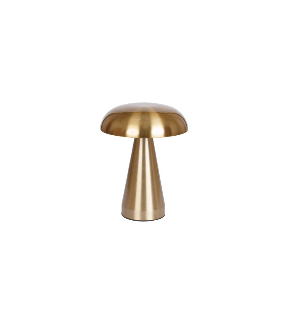 Lampe USB champignon métal doré Ø15,5 x H20,5 cm