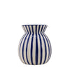 Vase en céramique à rayures en relief — H 19 cm