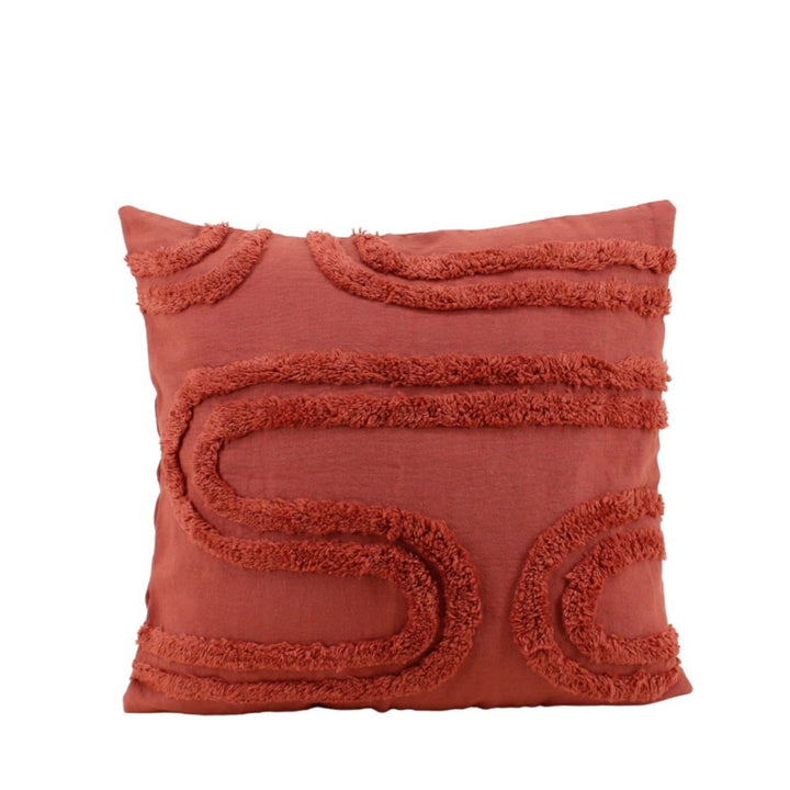 Coussin en coton tufté à motifs arches — 40 × 40 cm – Norasia