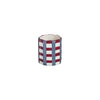 Bougie parfumée damier rouge et bleu — H 9 cm