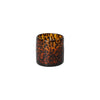 Bougie parfumée en verre moucheté ambré — Ø 8 cm