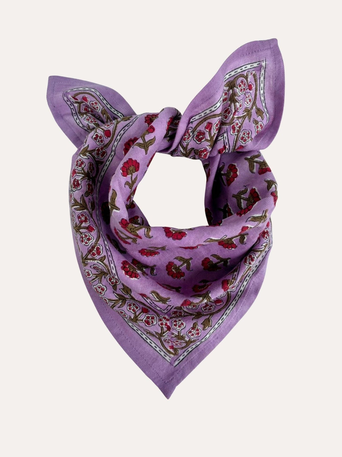 Petit foulard SÉLÉNÉ Vieux rose — Byzantine