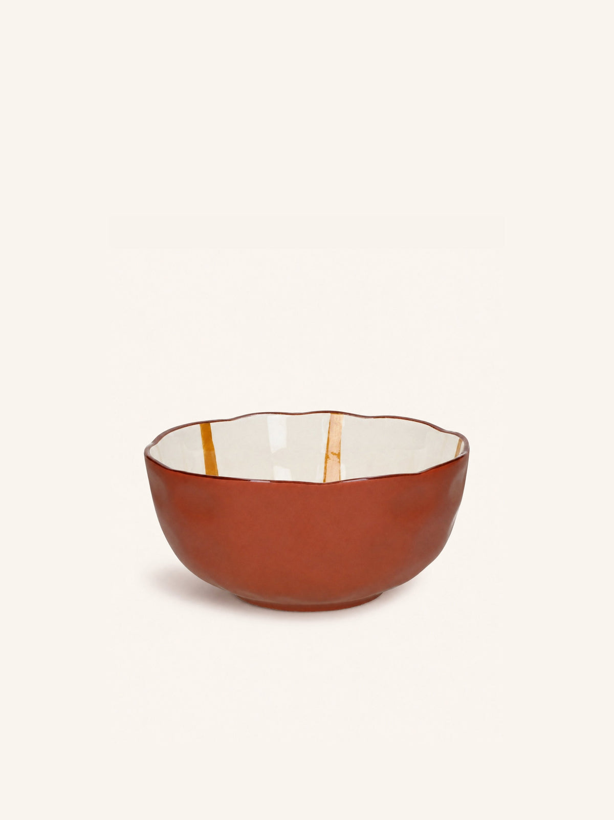Saladier Mykonos en porcelaine jaune – Ø 24 cm – vue du produit