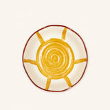 Saladier Mykonos en porcelaine jaune – Ø 24 cm – détail ou vue 2