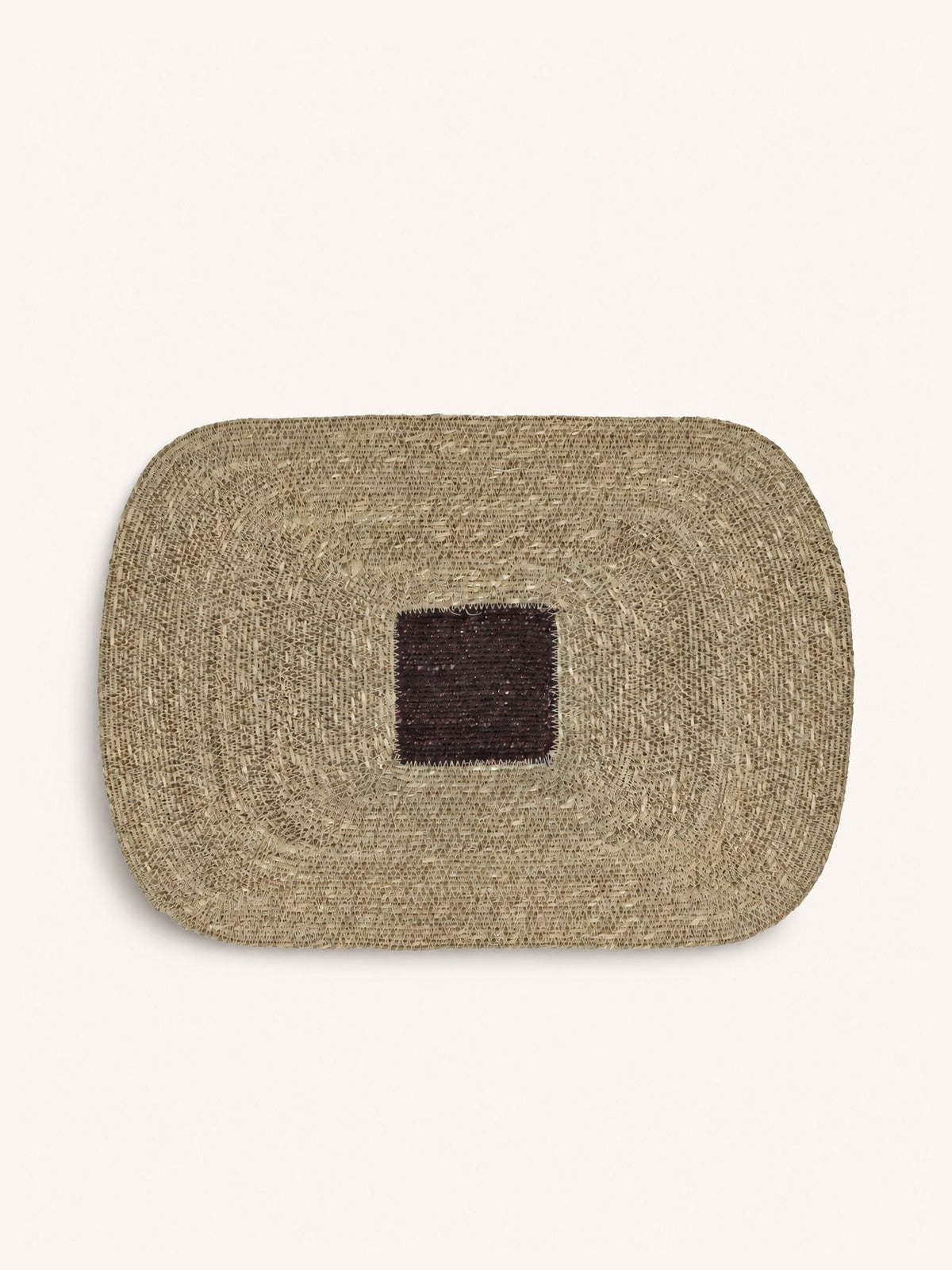 Set de table Quadri en jonc de mer chocolat – 50 × 35 cm – vue du produit