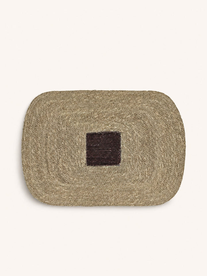 Set de table Quadri en jonc de mer chocolat – 50 × 35 cm – vue du produit