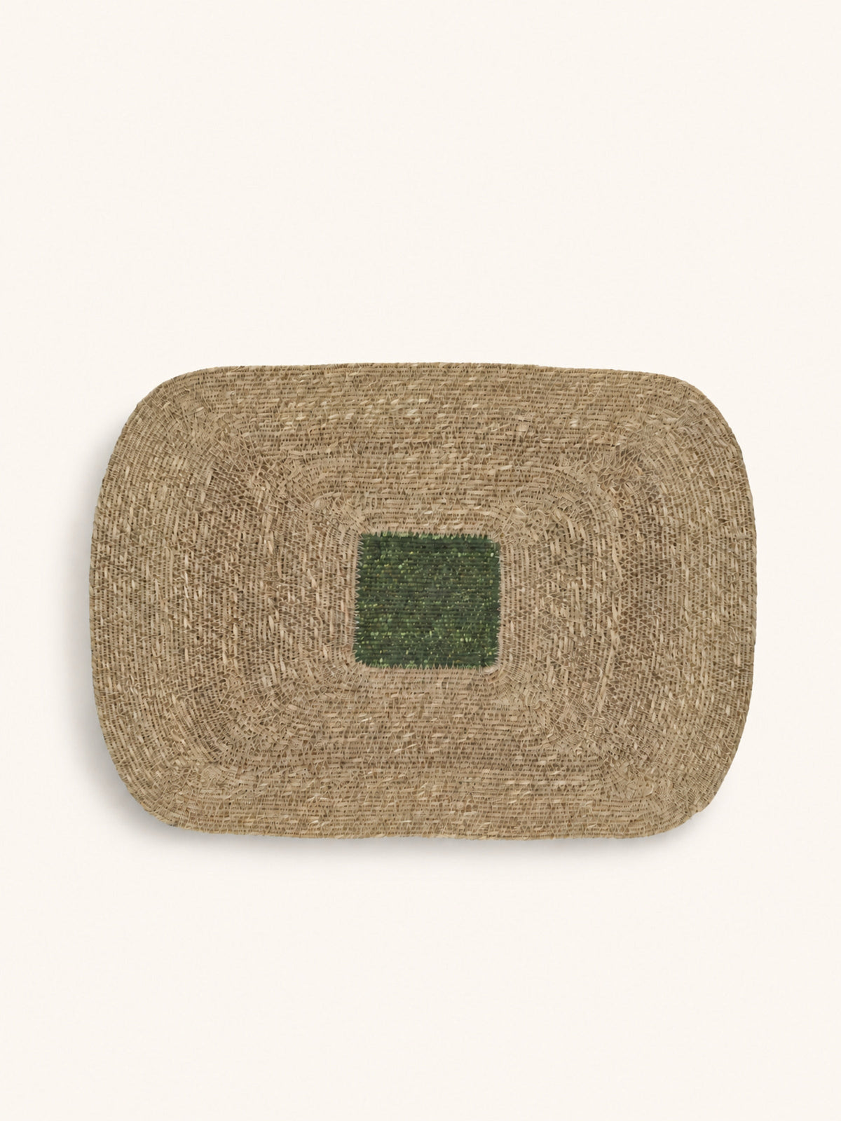 Set de table Quadri en jonc de mer olive – 50 × 35 cm – vue du produit
