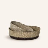 Corbeille à pain Quadri en jonc de mer chocolat – Ø 20 cm – détail ou vue 2
