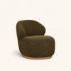 Fauteuil Milo en polyester brun – 69 × 75 cm