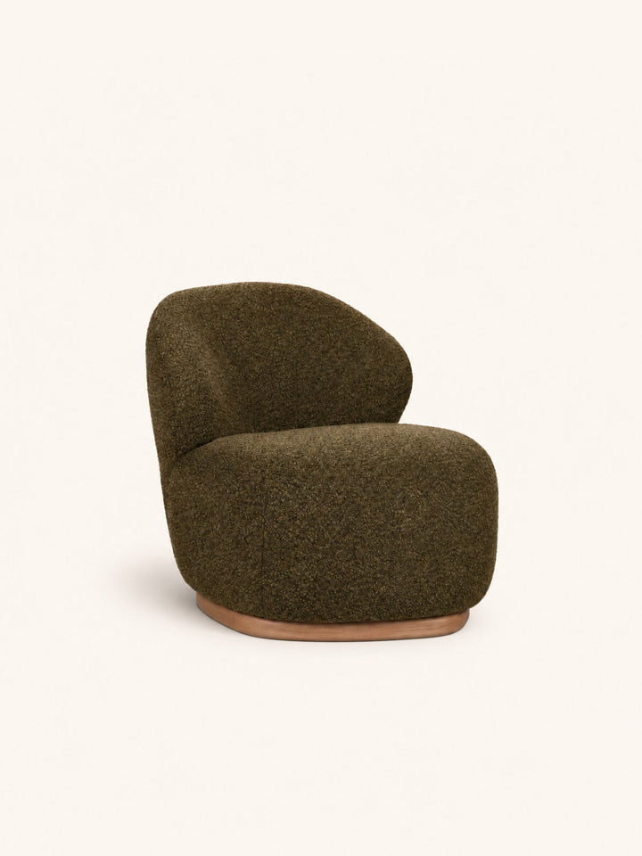 Fauteuil Milo en polyester brun – 69 × 75 cm – vue du produit