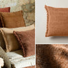 Coussin à franges 45x45 cm Houblon