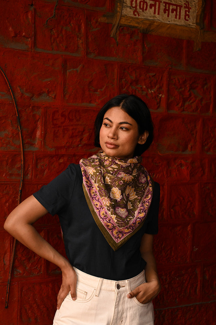 Grand foulard N°114 Kaki — vue 2