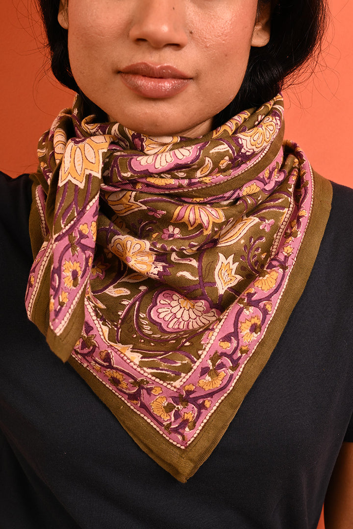 Grand foulard N°114 Kaki — vue 3