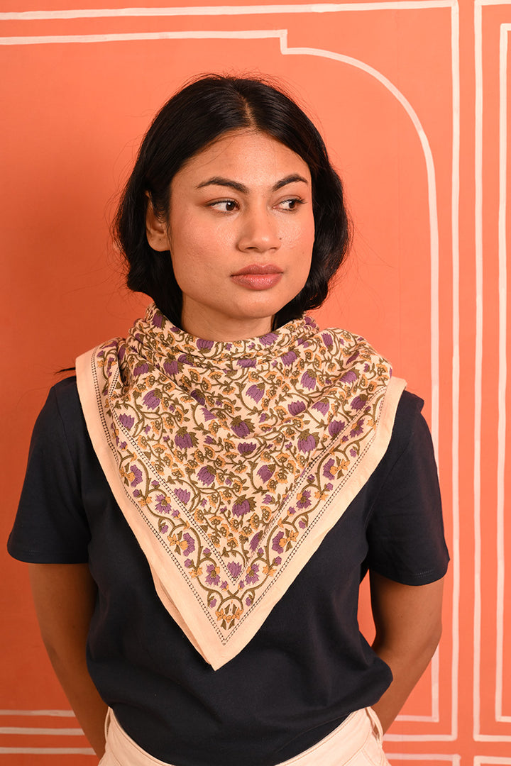 Grand foulard TULIPA Bleu — vue 3