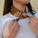 Petit foulard GALATIE Tabac — vue 3