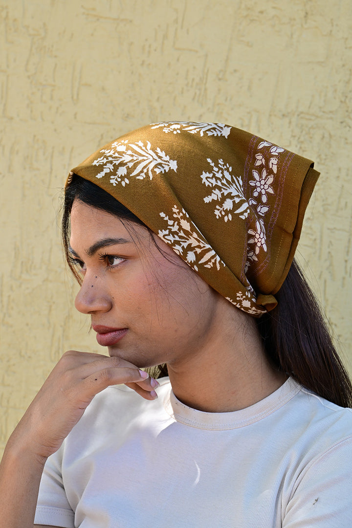 Petit foulard GALATIE Tabac — vue 2