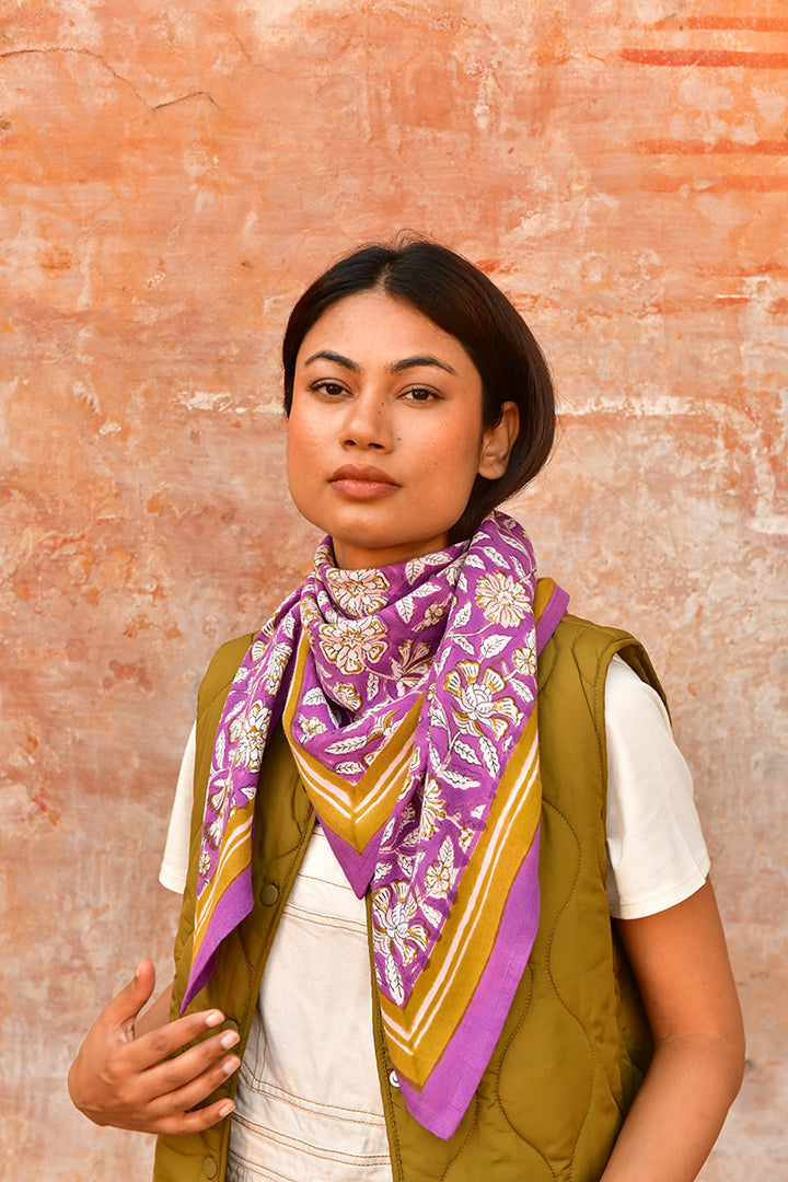 Grand foulard CARTHAGE Violet — vue 2