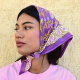 Petit foulard HALICARNASSE Prune — vue 2