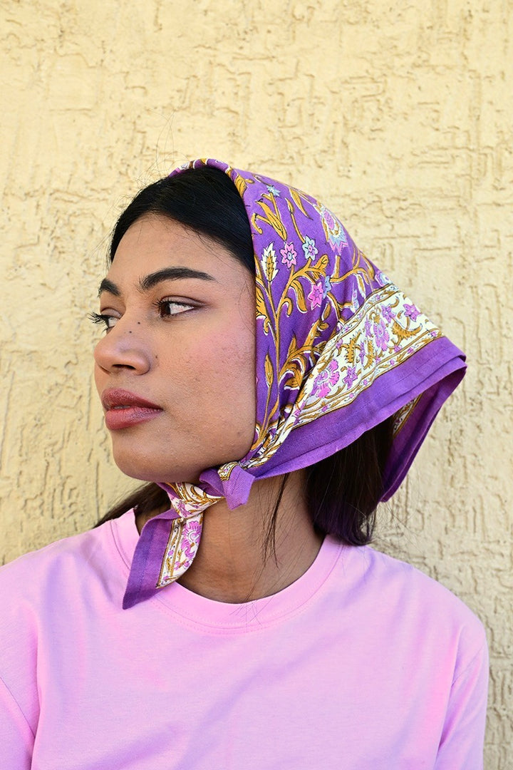 Petit foulard HALICARNASSE Prune — vue 2